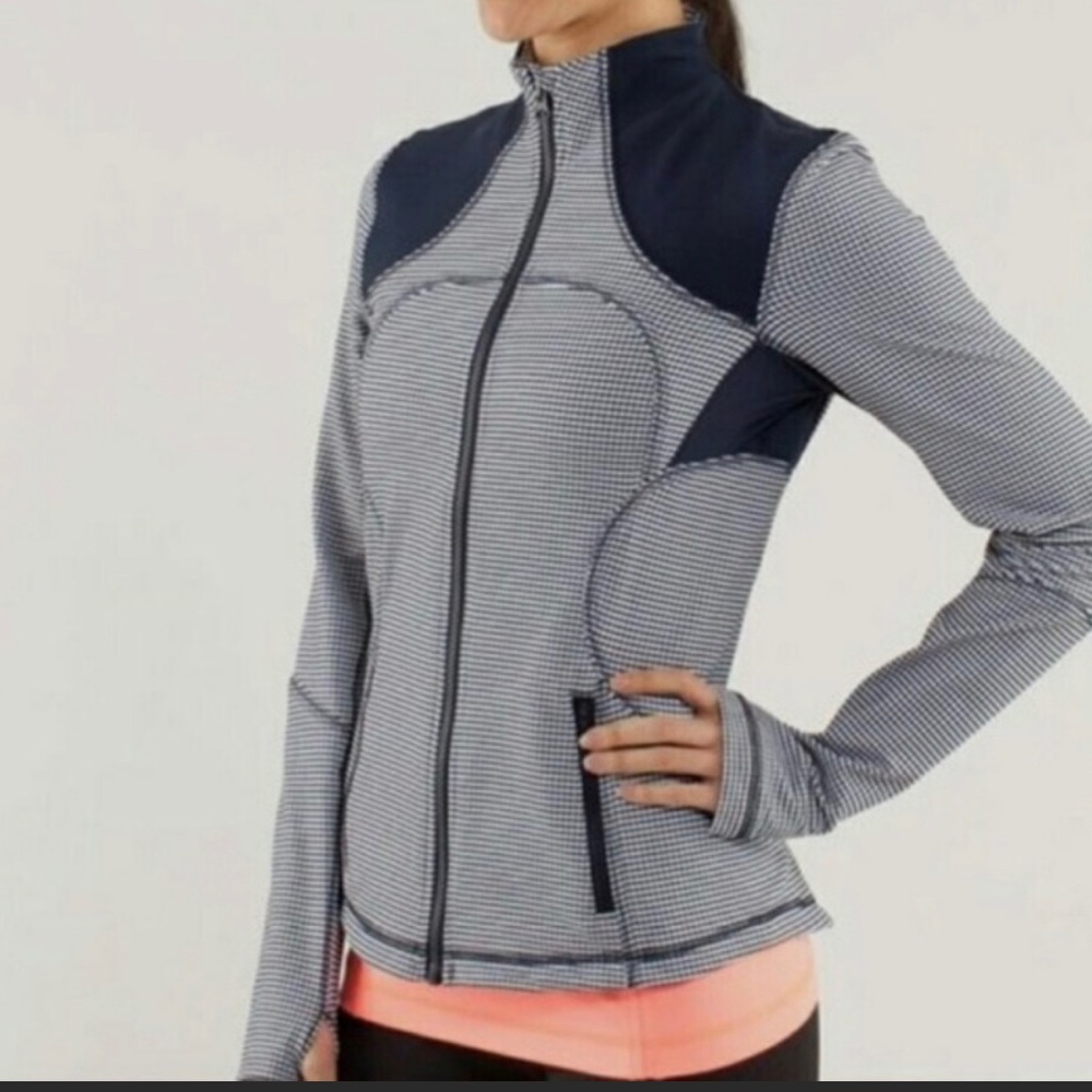 Lululemon Navy Gingham Define Jacket- size 6